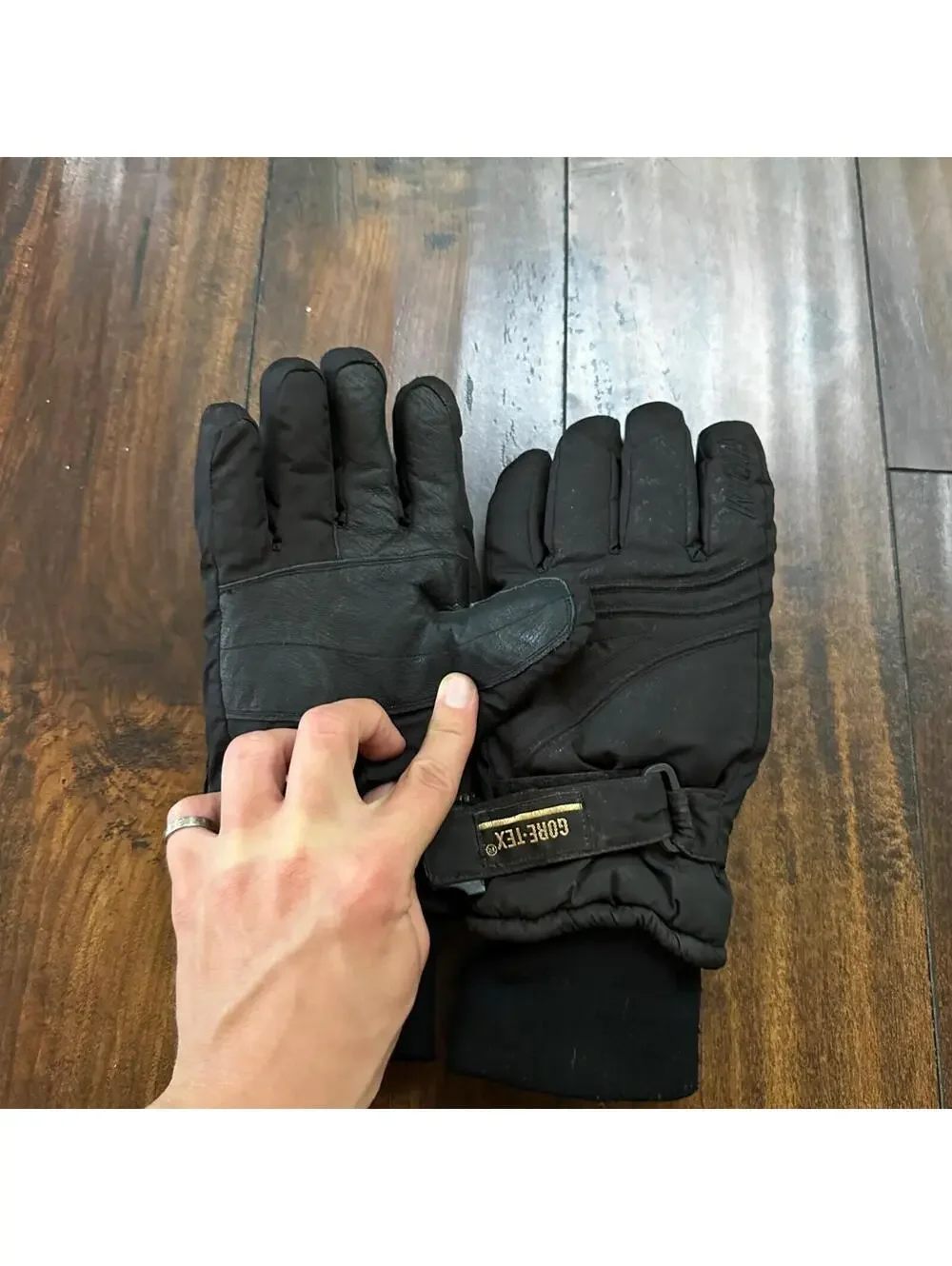 Gordini Winter Gloves Women Size Small Leather Palm Gore-Tex VTG 90s